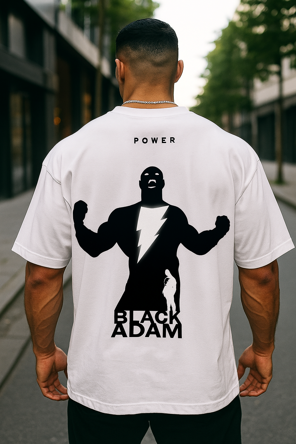 Wavy Black Adam Unisex Oversized Classic T-Shirt