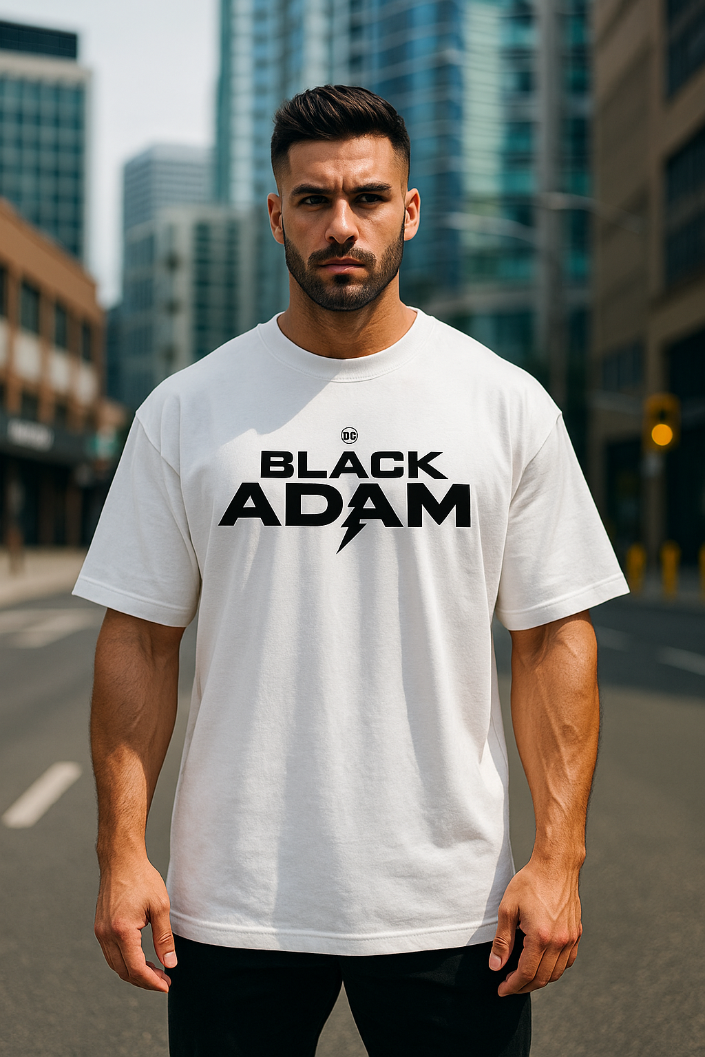 Wavy Black Adam Unisex Oversized Classic T-Shirt