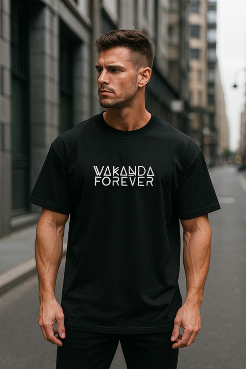 Wavy Black Panther Edition Unisex Oversized Classic T-Shirt