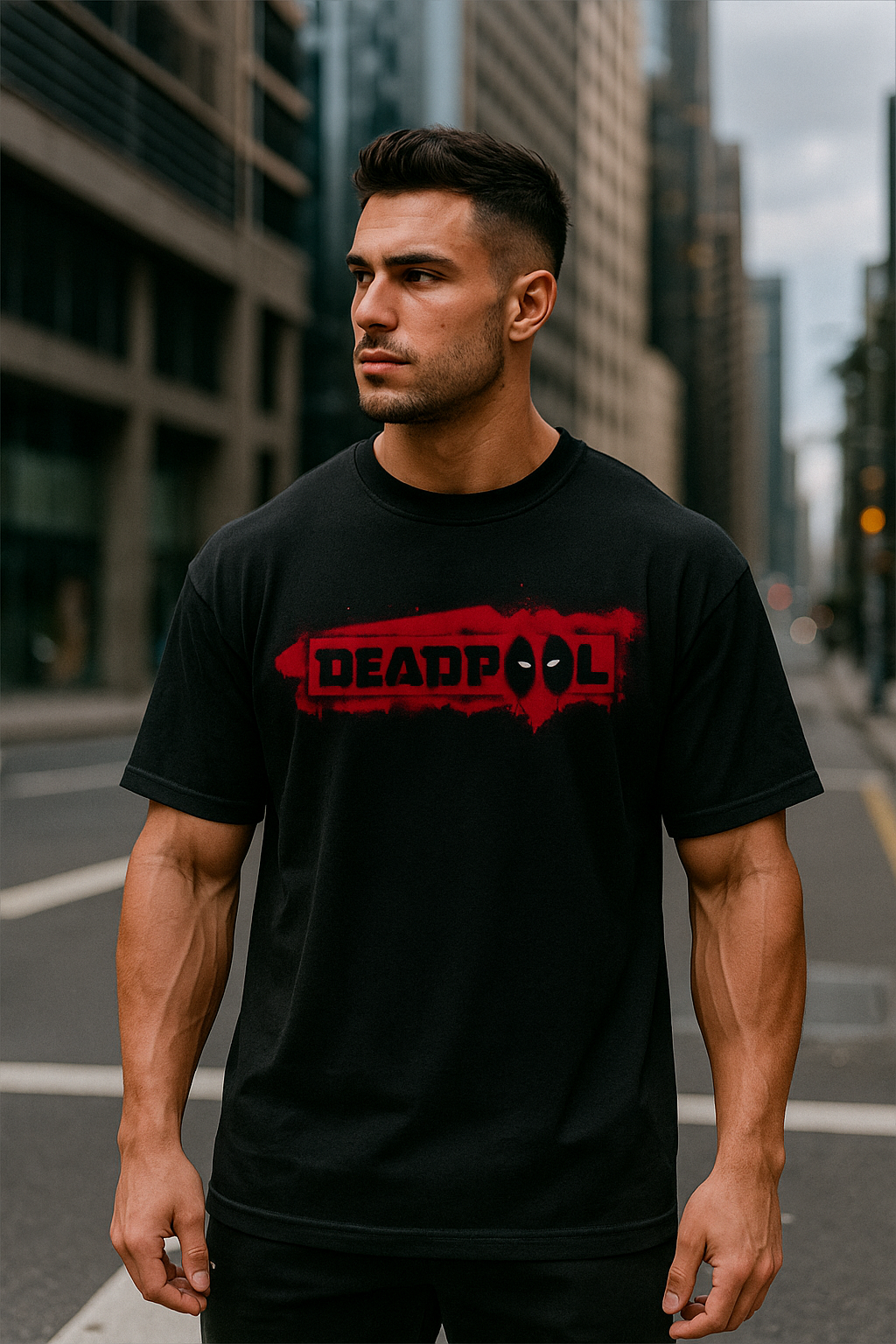 Wavy Deadpool Edition Unisex Oversized Classic T-Shirt