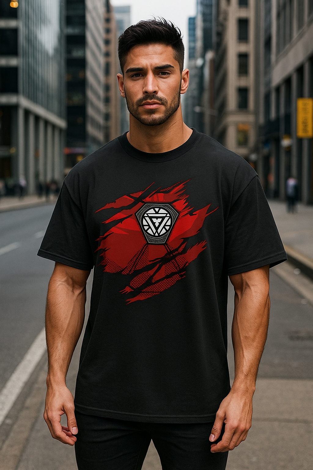 Wavy Iron Man Oversized T-Shirt – Unisex Classic Streetwear Edition