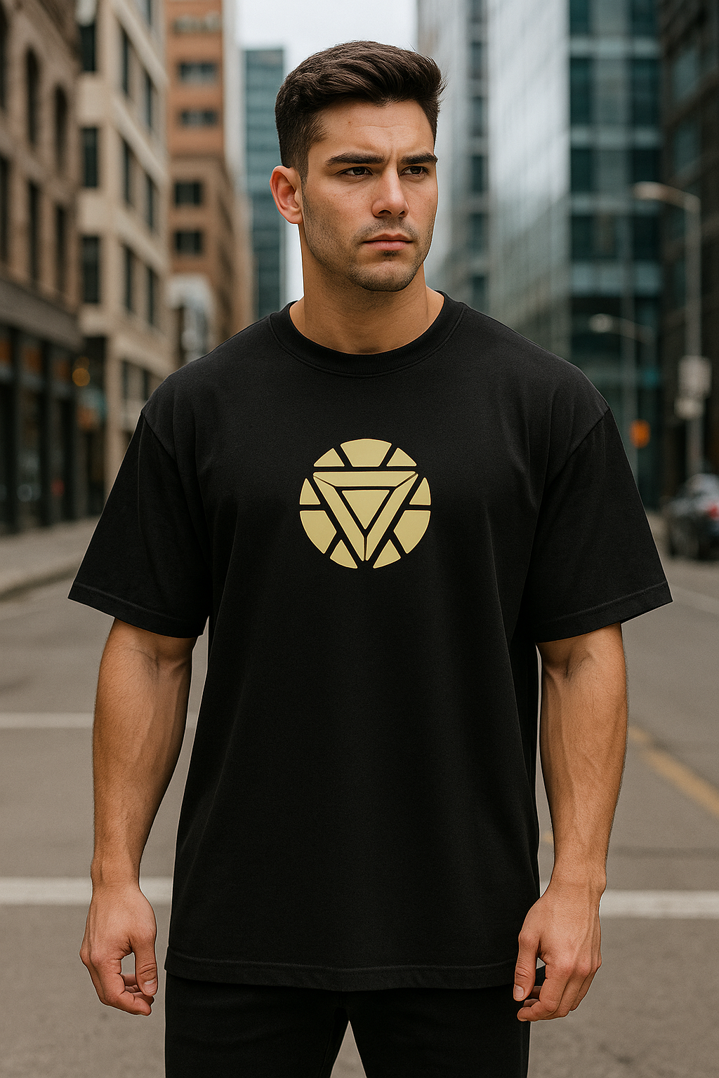 Wavy Iron Man Edition Unisex Oversized Classic T-Shirt