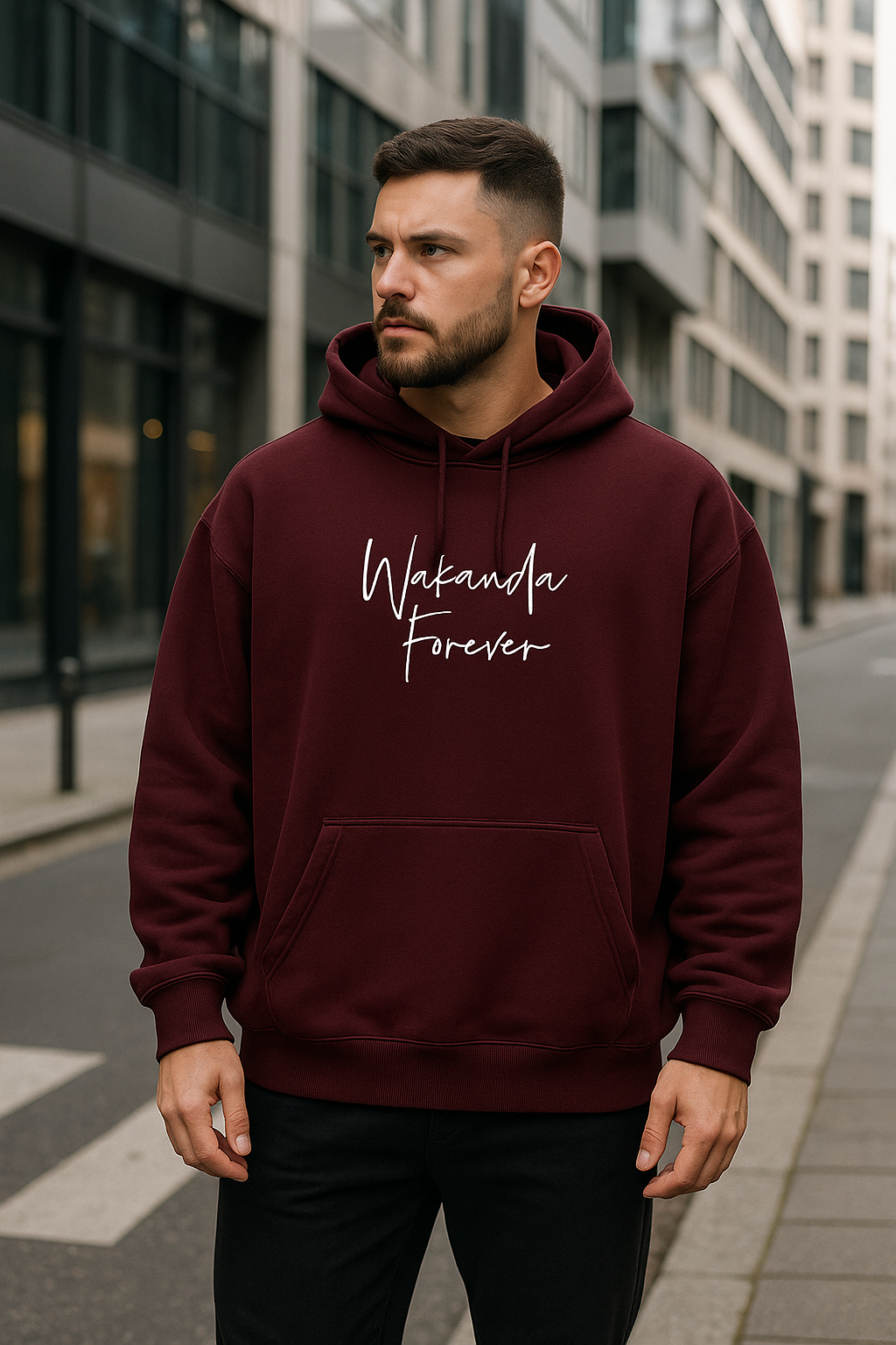 Wavy Wakanda Forever Unisex Oversized Hoodie