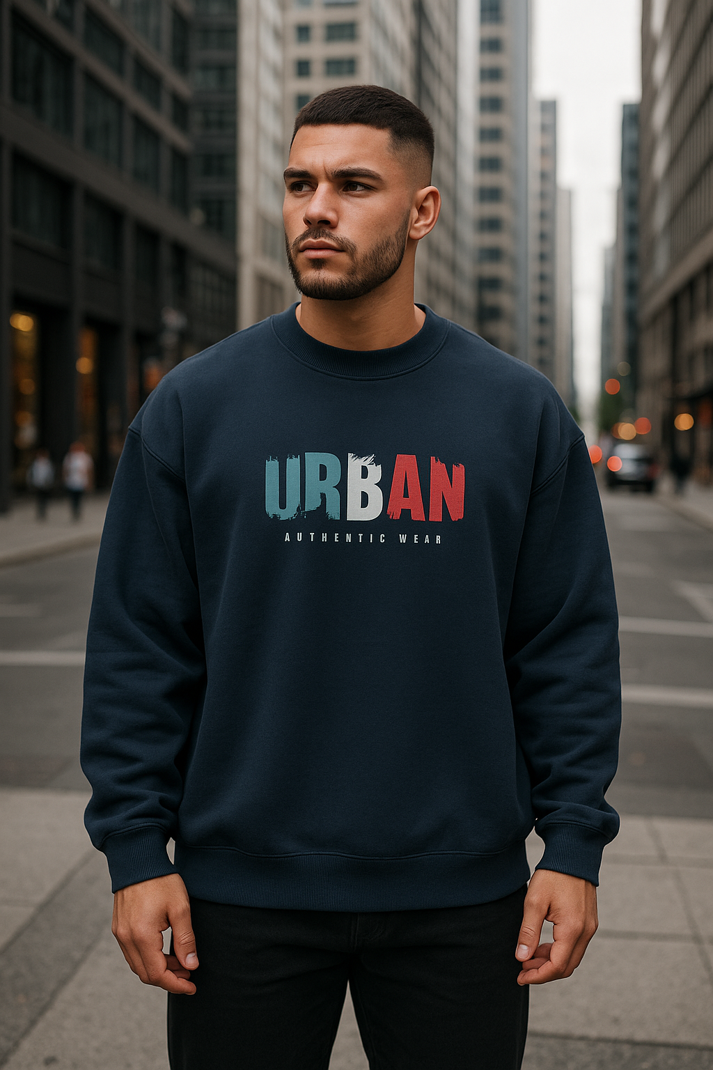 Wavy Urban Authentic Wear Unisex Sweatshirt