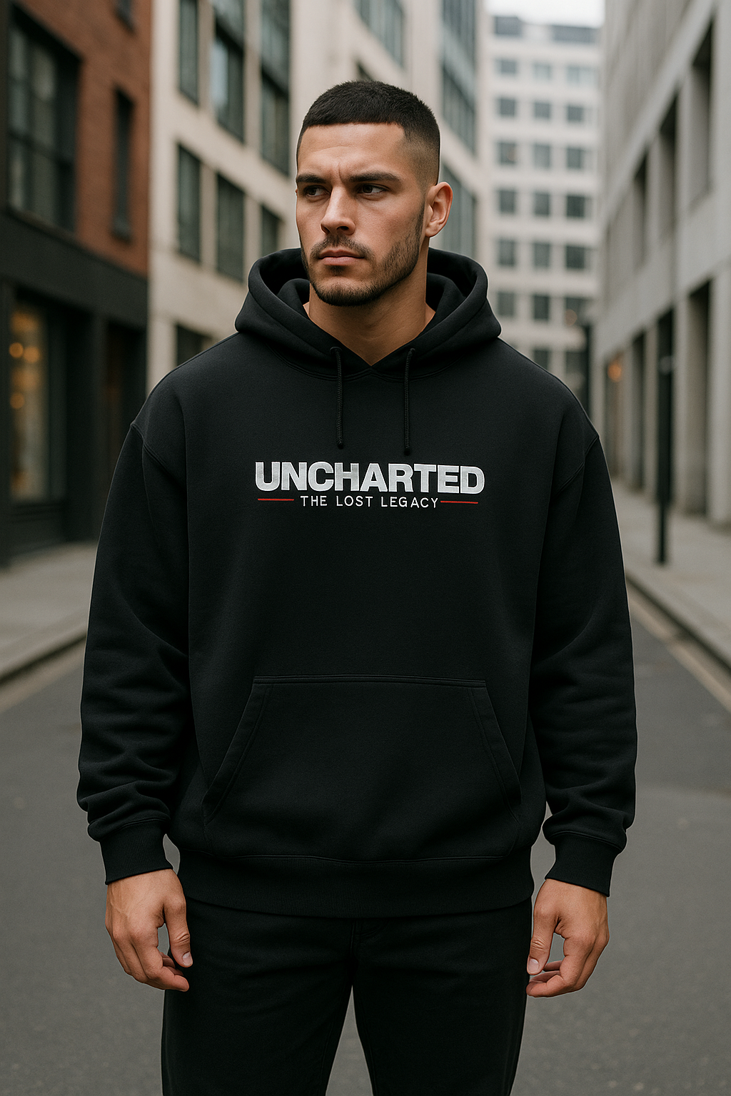 Wavy Uncharted Unisex Oversized Hoodie