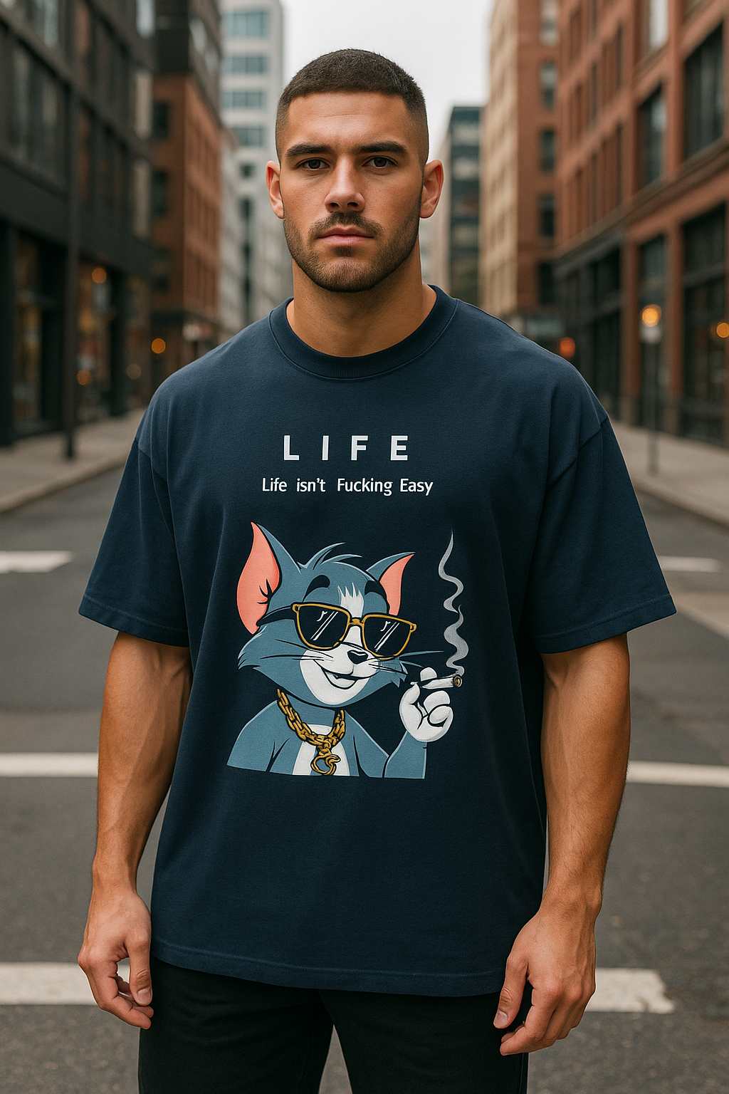 Wavy Tom Unisex Oversized Classic T-Shirt