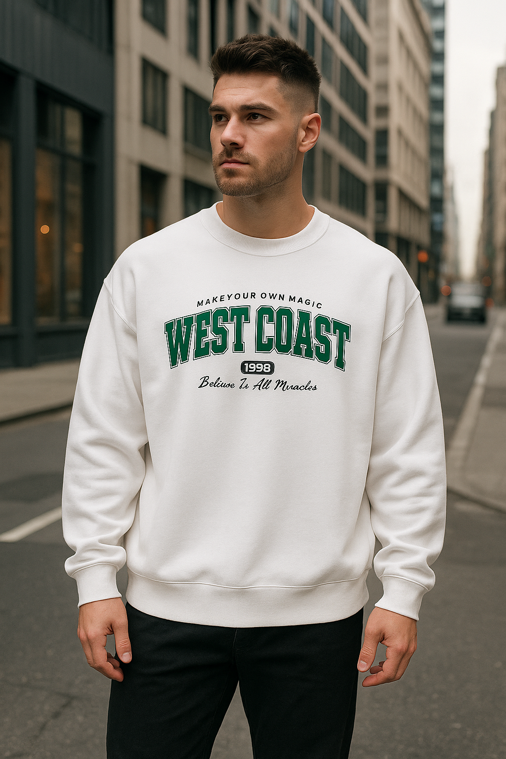 Wavy West Coast Unisex Oversized Sweatshirt