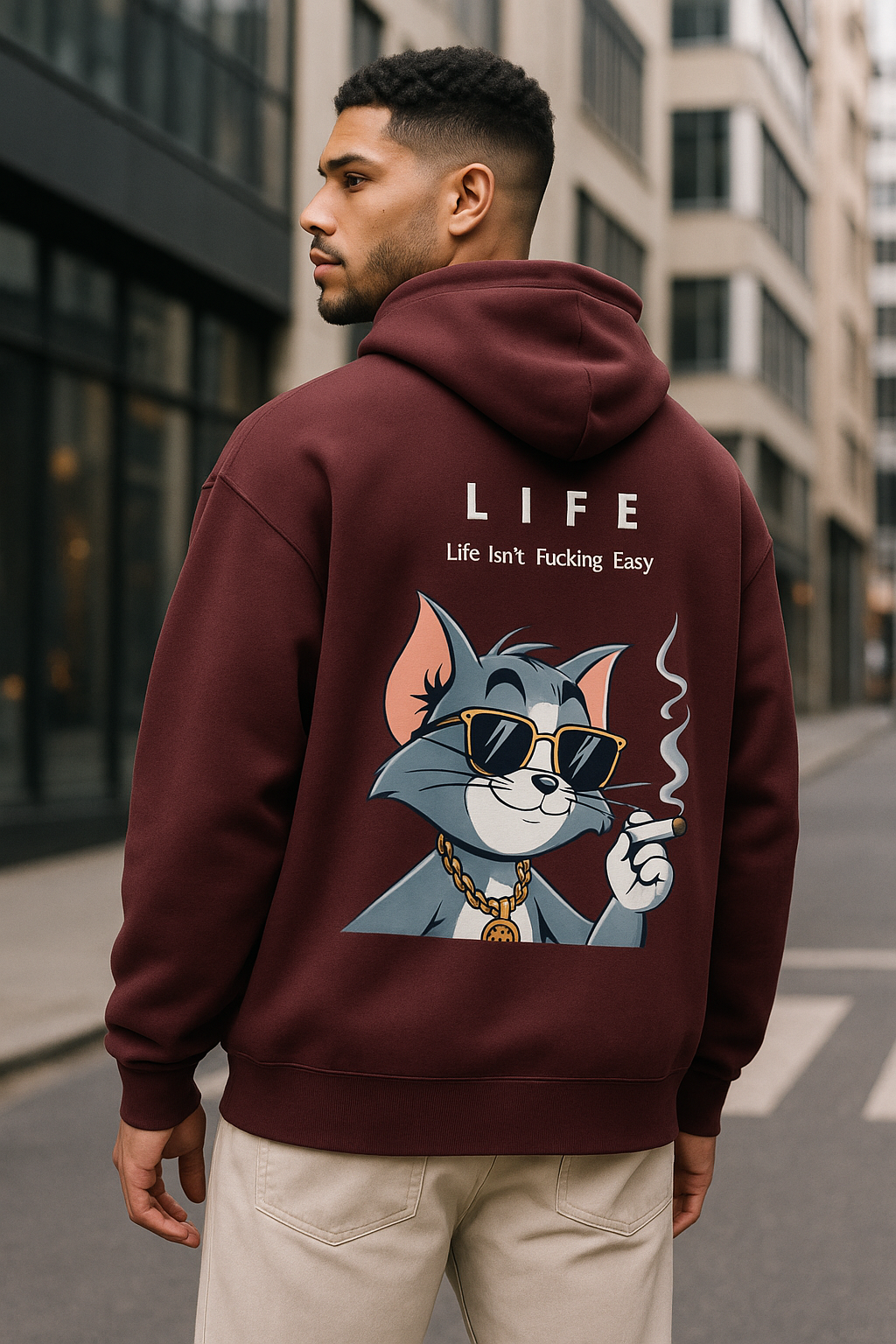 Wavy Tom Unisex Oversized Hoodie