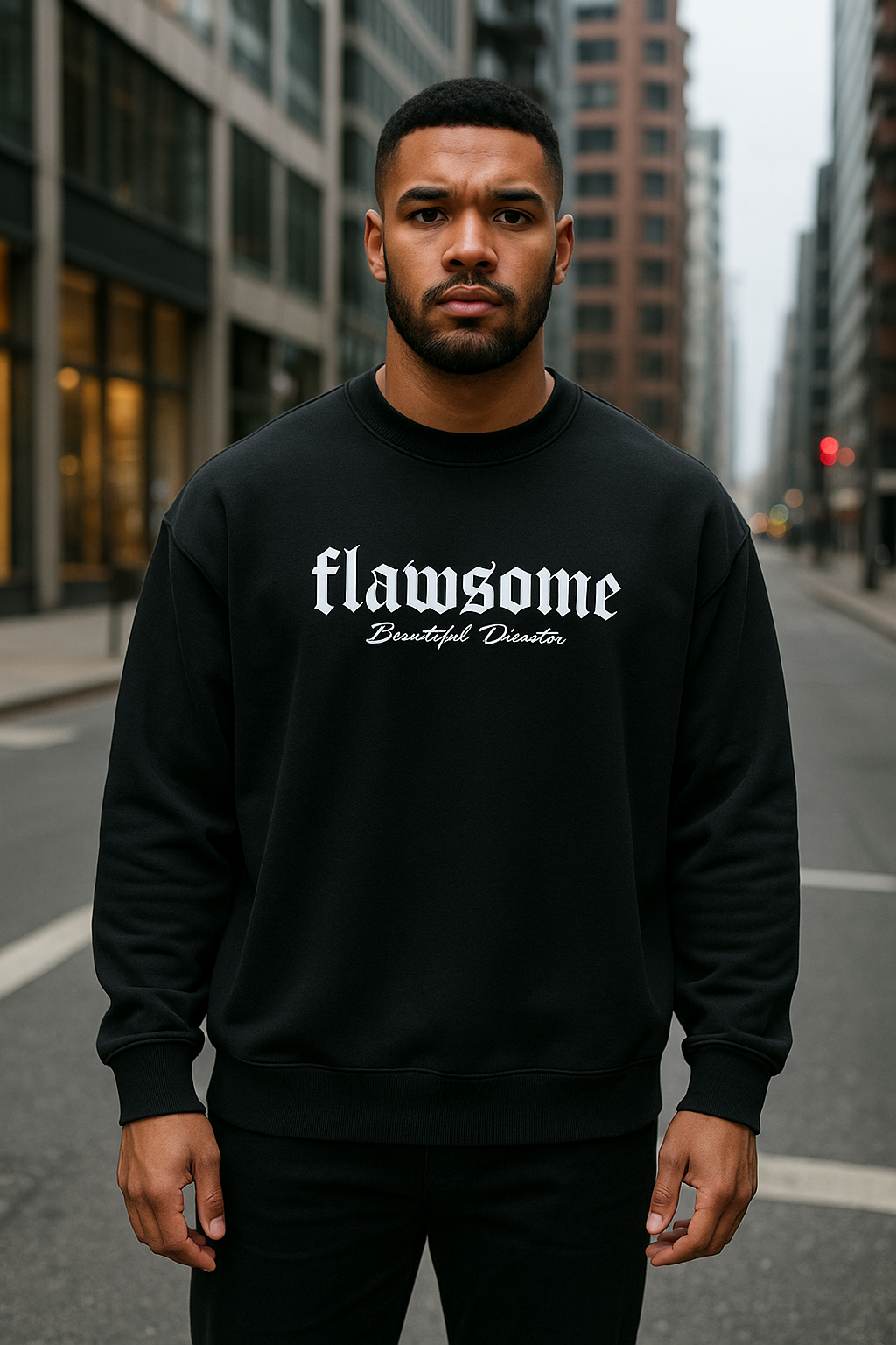 Wavy Flawsome Unisex Oversized Sweatshirt