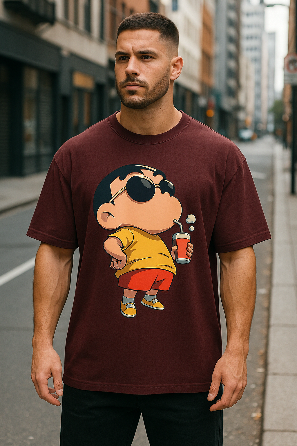 Wavy Shinchan Unisex Oversized Classic T-Shirt