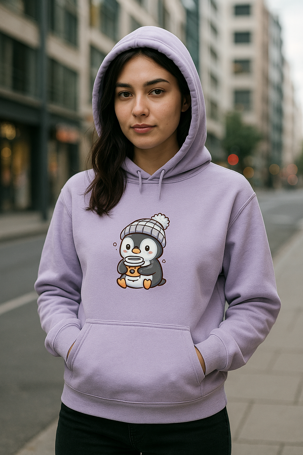 Wavy Women's Baby Penguin Hoodie