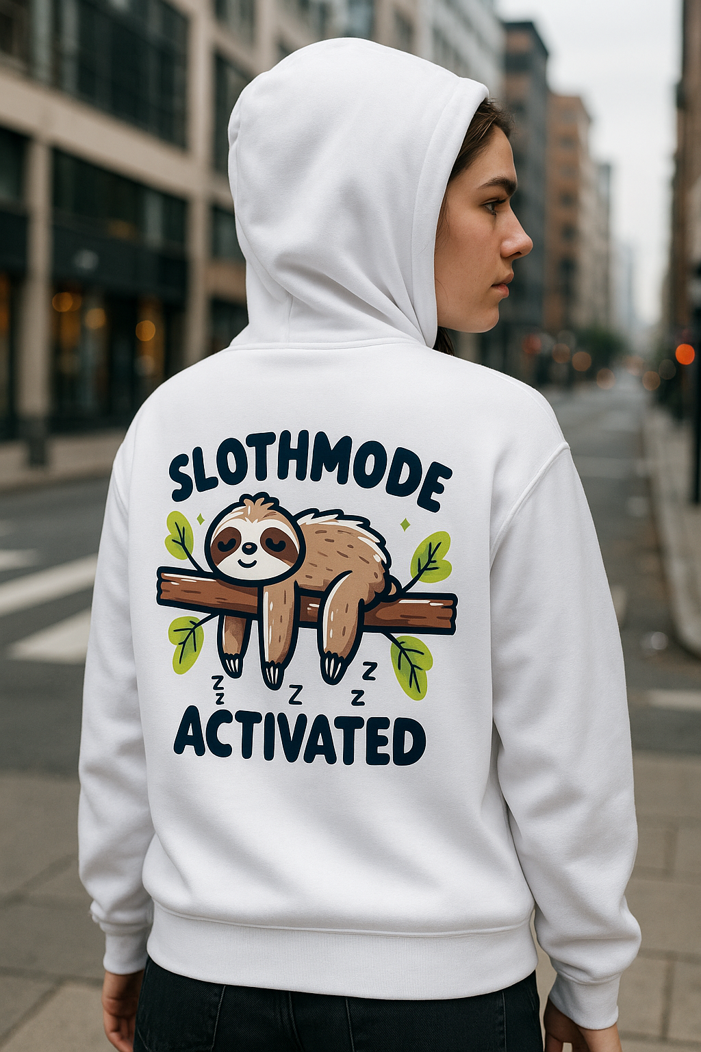 Wavy Sloth Mode Women's Hoodie