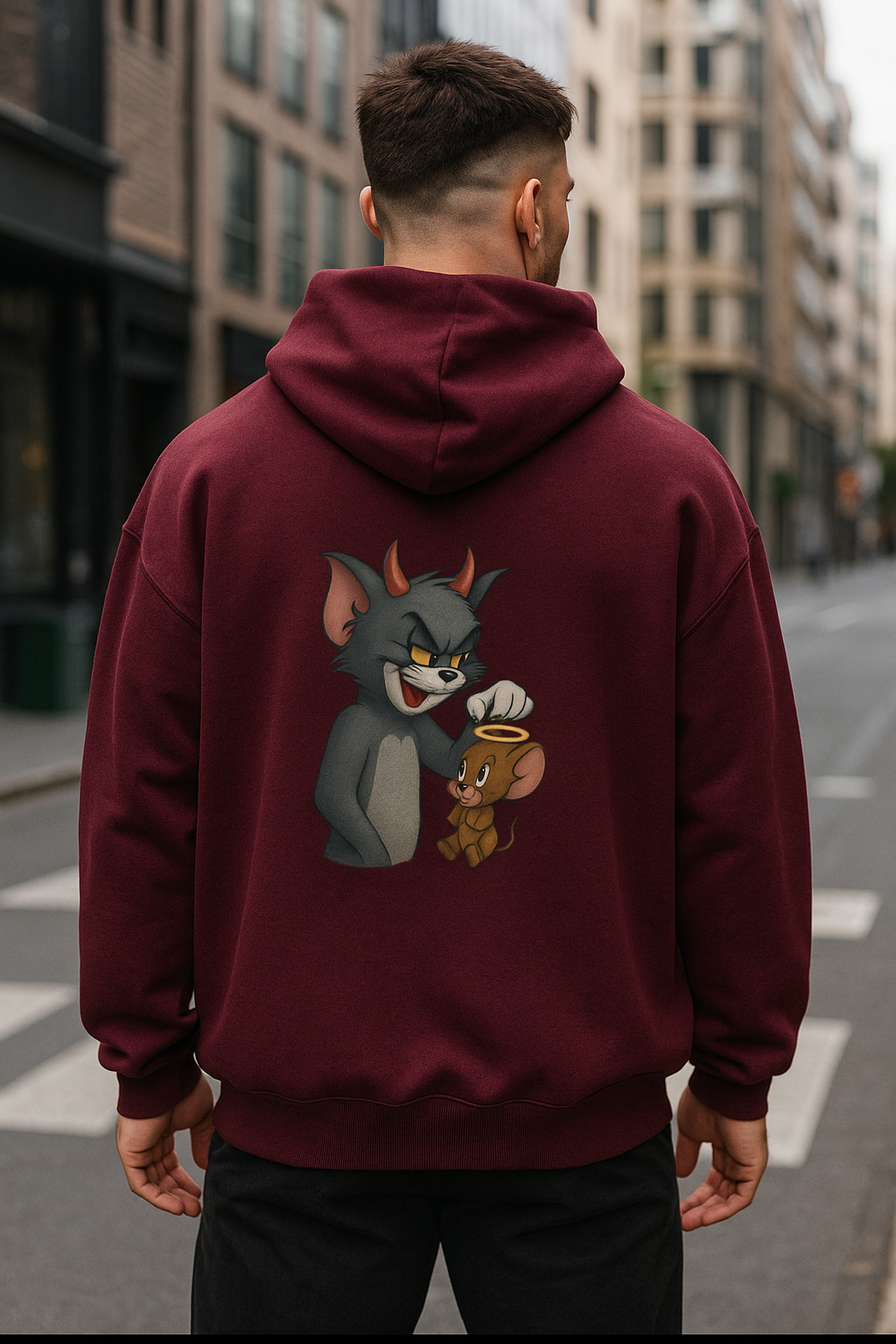 Wavy Devil Tom Unisex Oversized Hoodie