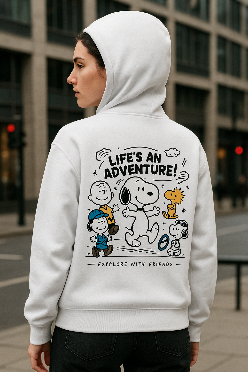 Wavy Snoopy Dog Collection Women's Hoodie