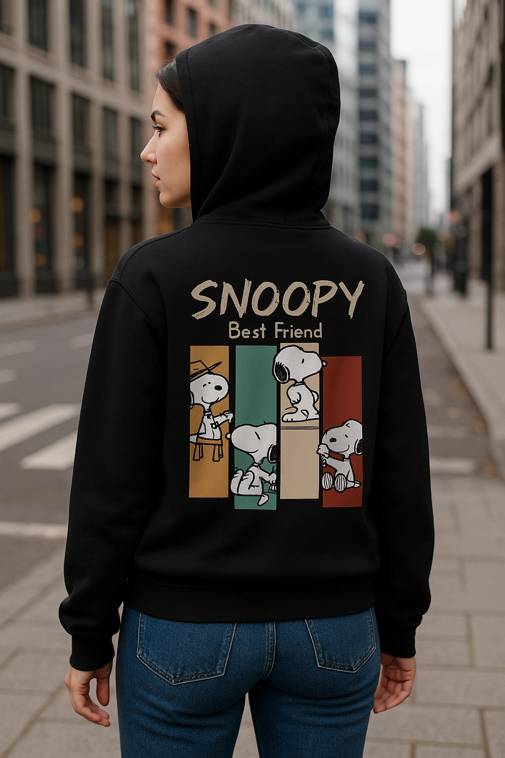 Wavy Snoopy Best Friend Women's Hoodie