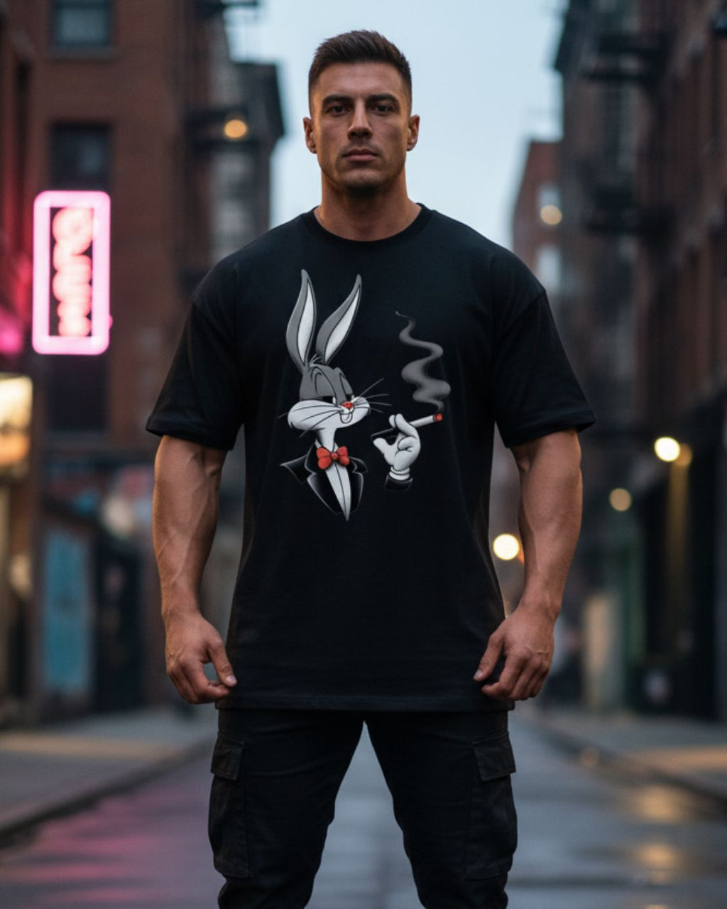 Wavy Bunny Edition Unisex Oversized Classic T-Shirt