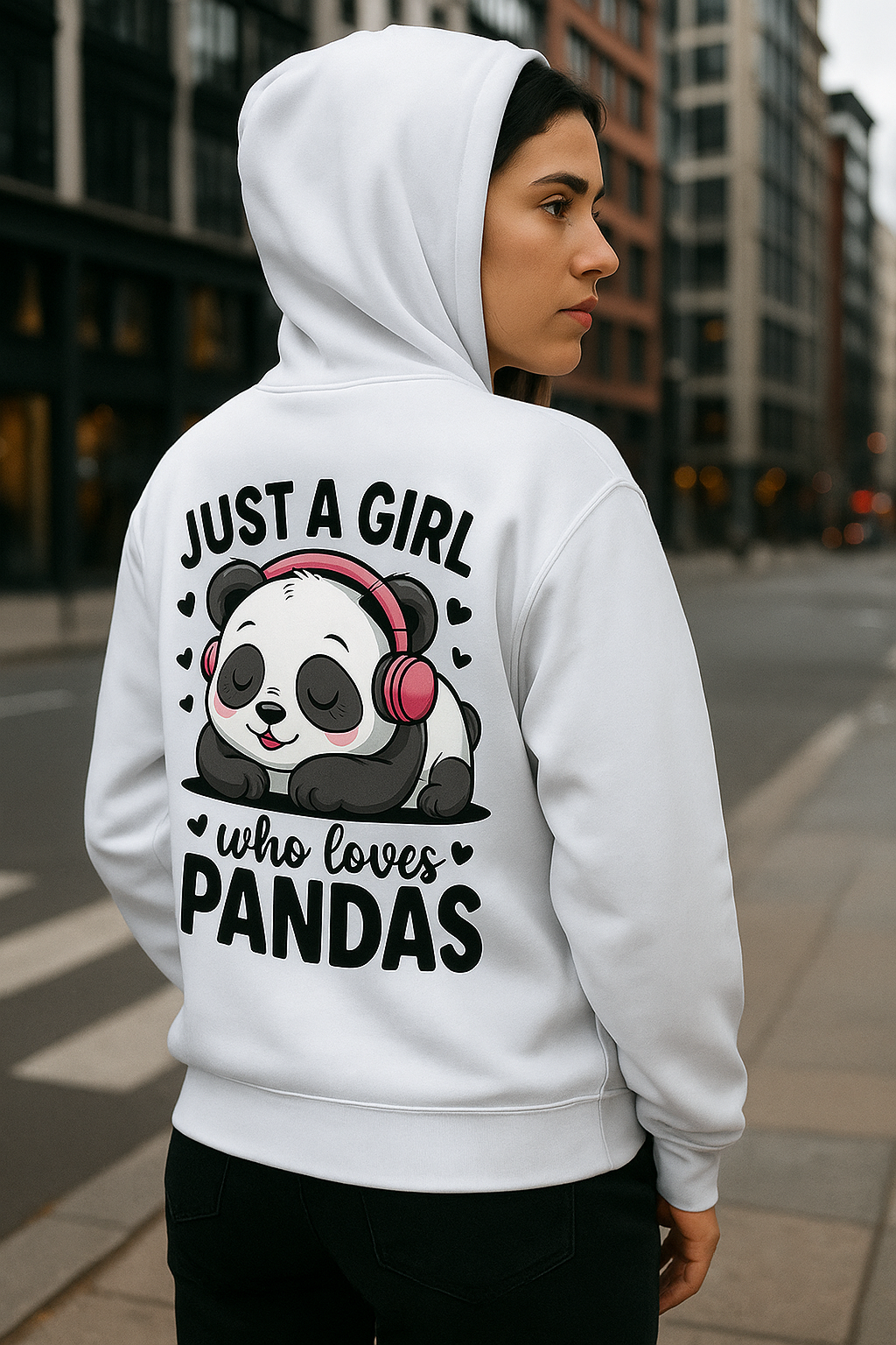 Wavy Women's Panda Lover Oversized Hoodie