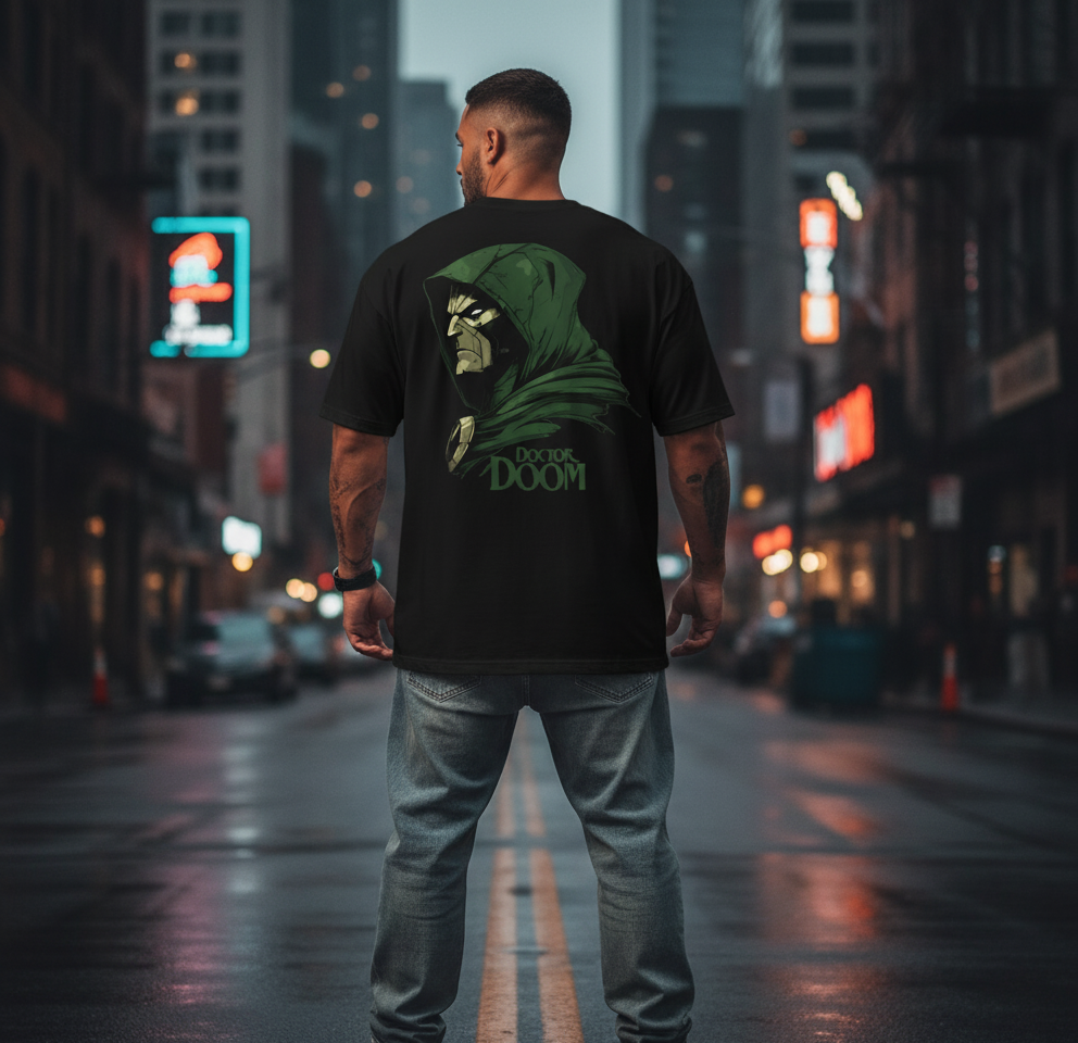 Wavy Dr. Doom Classic Oversized T-Shirt – Streetwear Style