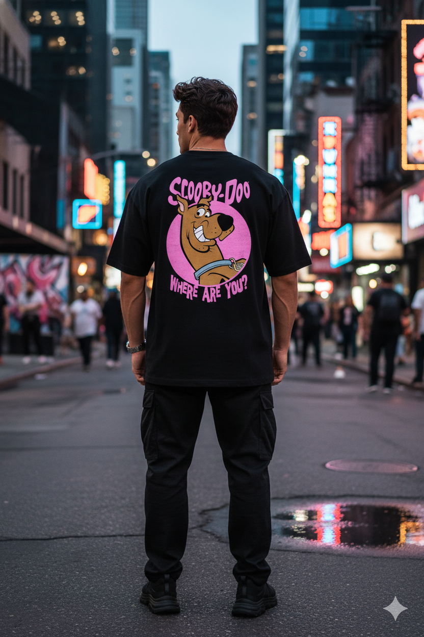 Wavy Scooby Doo Oversized Classic T-Shirt