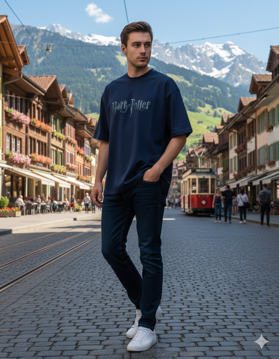 Wavy Harry Potter Oversized T-Shirt