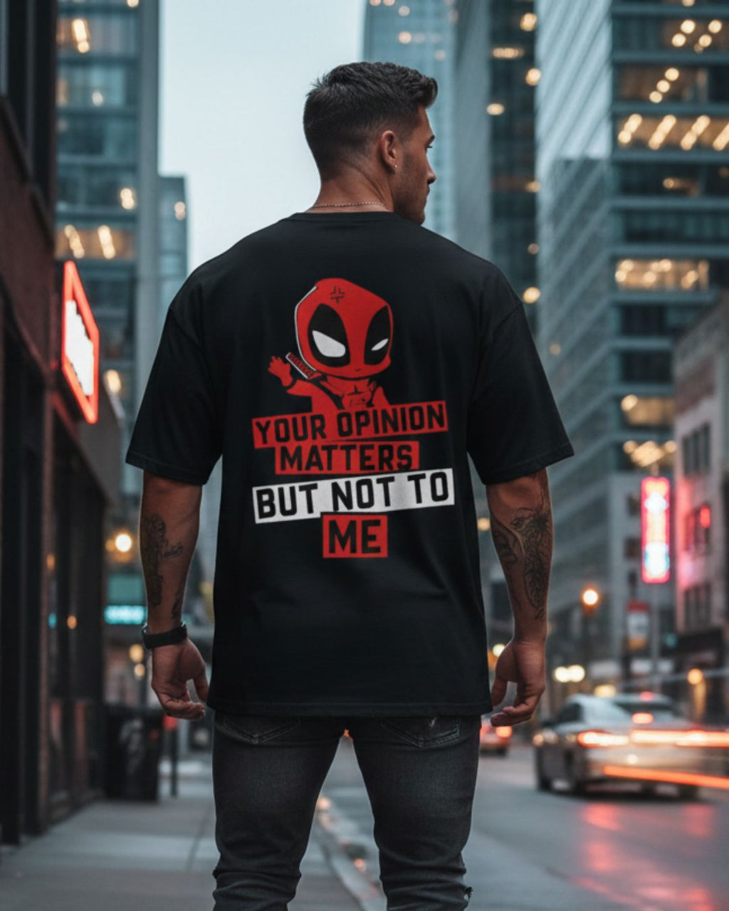 Wavy Deadpool Series Unisex Oversized Classic T-Shirt